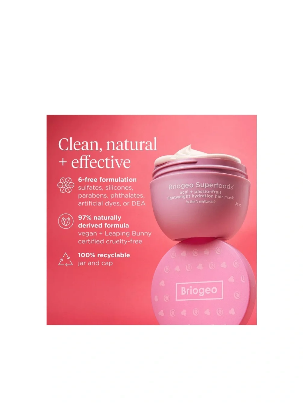 $8 Briogeo superfoods lightweight hydration hair mask